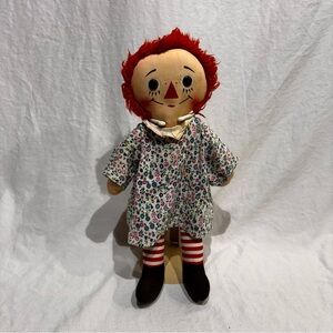 Vintage 1960s Knickerbocker Raggedy Ann Doll 15” Plush – No Tag